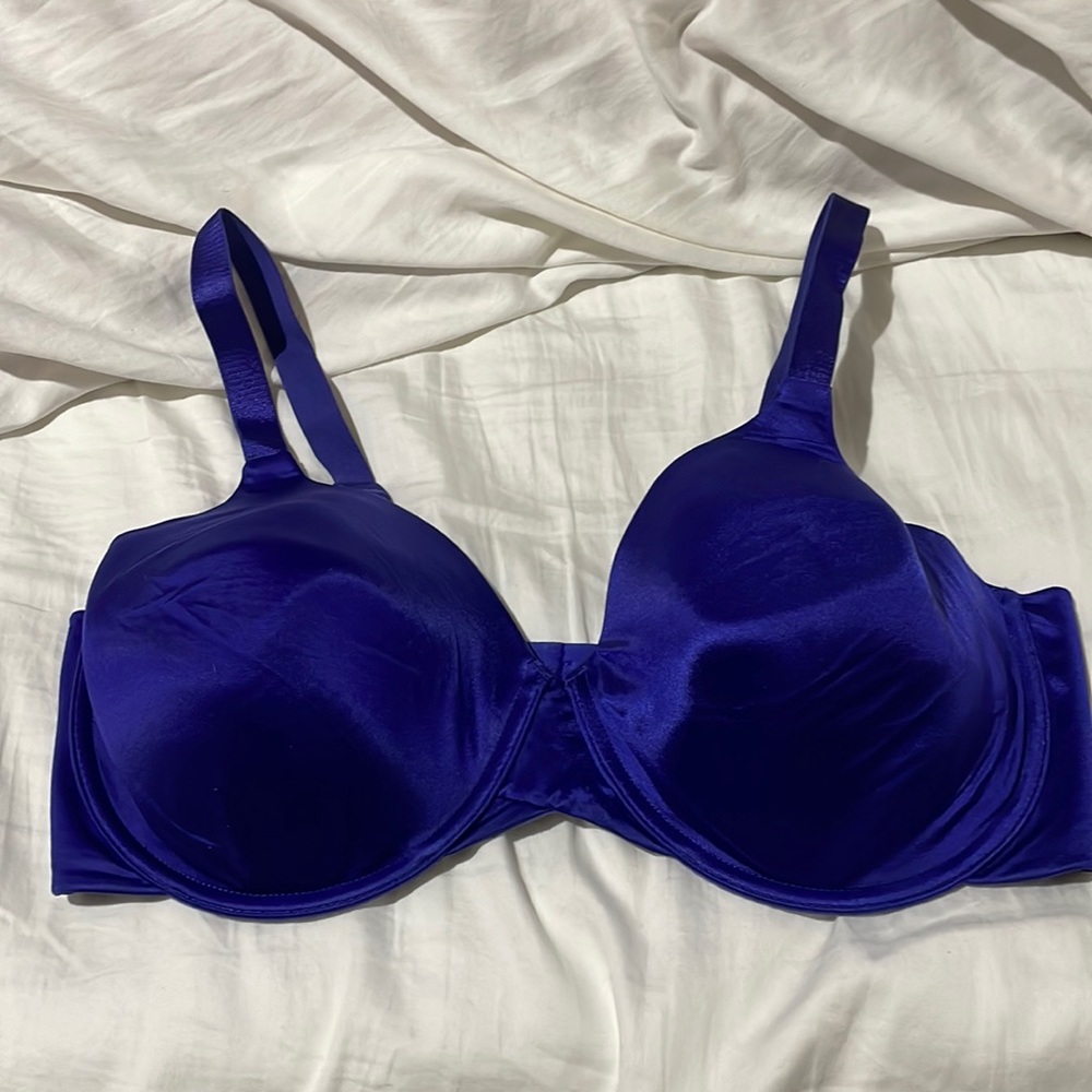 Lilyette 38DD blueish purple underwire bra euc like new nylon spandex blend